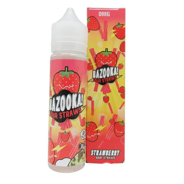 Bazooka Vape Strawberry Sour Straws 60ml