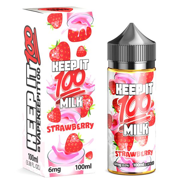 Keep It 100 E-Liquid Strawberry Milk 100ml